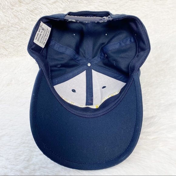 Breitling Navy Blue, White & Yellow Embroidered Logo Pilot's Cap Baseball Hat OS - Picture 9 of 10